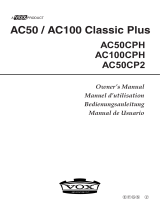Vox AC100 Classic Plus Serie Manual de usuario