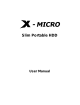 X-Micro Tech. Slim Portable HDD Manual de usuario