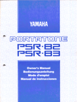 Yamaha PSR-83 Manual de usuario