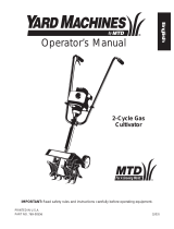 Yard Machines 2- Cycle Gas Cultivator Manual de usuario