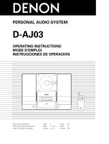 Denon D-AJ03 Instrucciones de operación