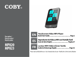 Coby MP823 Manual de usuario
