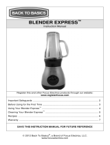 Back to Basics Blender Express Manual de usuario