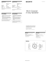 Sony CXS-GT5316F Guía de instalación