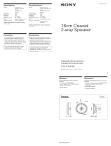 Sony CXS-GT5416F Guía de instalación