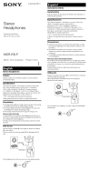 Sony MDR-E9LP Manual de usuario