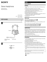 Sony MDRMA900 Manual de usuario