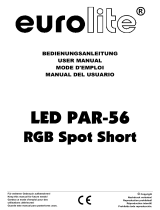 EuroLite LED PAR-56 RGB Spot Short Manual de usuario