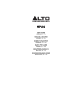 Alto HPA6 Manual de usuario