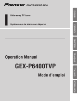 Pioneer GEX-P6400TVP Manual de usuario