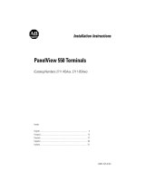 Allen-Bradley PanelView 550 Installation Instructions Manual