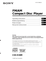 Sony CDX-R30M El manual del propietario