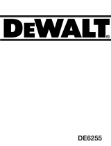 DeWalt DE6255 Manual de usuario
