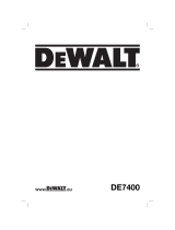 DeWalt DE7400 Manual de usuario