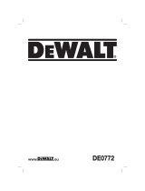 DeWalt DE0772 Manual de usuario