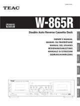 TEAC W-865R Manual de usuario