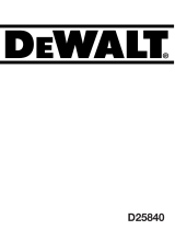 DeWalt D25840K Manual de usuario