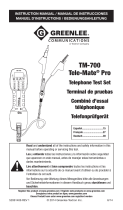 Greenlee TM-700 Manual de usuario