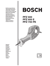 Bosch PFZ 600 El manual del propietario