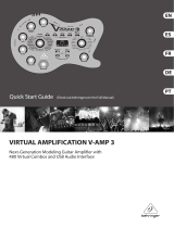 Behringer VIRTUAL AMPLIFICATION V-AMP 3 Guía de inicio rápido