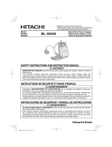 Hitachi BL 36200 Safety Instructions & Instruction Manual