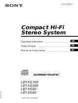 Sony LBT-XG80 Instrucciones de operación