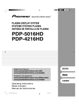 Pioneer PDP-5016HD El manual del propietario