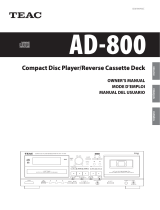 TEAC AD-800 Manual de usuario