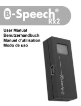 B-Speech Rx2 Manual de usuario