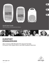 Behringer EUROPORT EPA300 Guía de inicio rápido