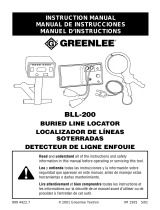 Greenlee BLL-200 Buried Line Locator Manual de usuario