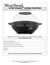 West Bend STIR CRAZY CORN POPPER Manual de usuario