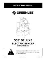 Greenlee 555 DELUXE Manual de usuario
