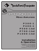 Rockford Fosgate Punch P1000-1bd El manual del propietario