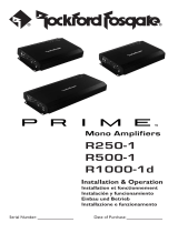 Rockford Fosgate Prime R500-1 El manual del propietario