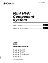 Sony MHC-RG11 Instrucciones de operación