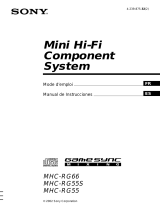 Sony MHC-RG55 Instrucciones de operación