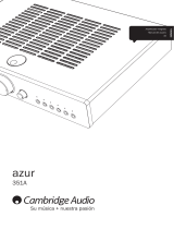 Cambridge Audio AZUR 351A Manual de usuario