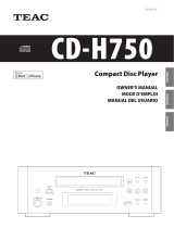 TEAC CD-H750 Manual de usuario