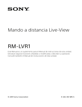 Sony RM-LVR1 Instrucciones de operación
