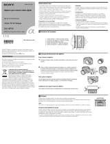 Sony SAL16F28 Instrucciones de operación