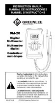 Greenlee DM-20 Manual de usuario