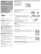 Sony SAL500F80 Instrucciones de operación
