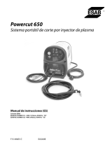 ESAB Powercut 650 Portable Plasma Cutting System Manual de usuario