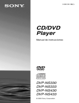 Sony DVP-NS333 Instrucciones de operación