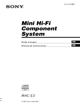 Sony MHC-S3 Instrucciones de operación