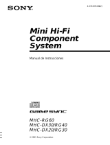 Sony MHC-RG30 Instrucciones de operación