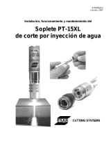 ESAB PT-15XL Plasmarc Water Injection Cutting Torch Guía de instalación