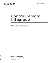 Sony RM-AV3000T Instrucciones de operación