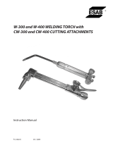 ESAB W-300 and W-400 Welding Torch Manual de usuario
